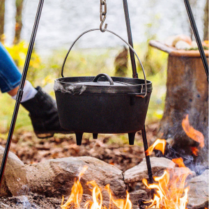 10 Inch / 5 Quart Cast Iron Deep Camp Dutch Oven