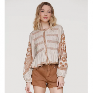 Avec Les Filles Women's Peplum Blouse Jacket