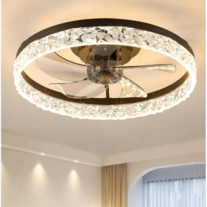 LunaDrift 20in.Low Profile Ceiling Fan with Light and Remote, Dimmable LED Ceiling Fan, 6 Speeds,