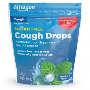 Amazon Basic Care Sugar Free Menthol Cough Drops, 140 count @ Amazon