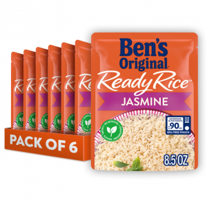BEN'S ORIGINAL Ready Rice Jasmine Rice, Easy Dinner Side, 8.5 OZ Pouch (Pack of 6) @ Amazon