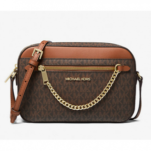 Michael Kors Outlet Jet Set Large Logo Crossbody Bag