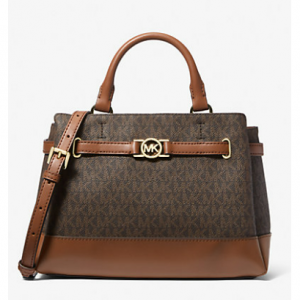 Michael Kors Outlet Reed Small Signature Logo Satchel