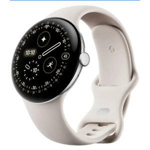 Google - Pixel Watch 4（45毫米）- Wi-Fi - 抛光银色表壳
