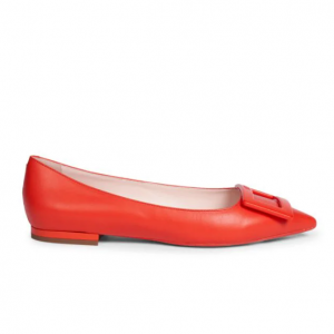Roger Vivier Gommettine Leather Ballerina Flats
