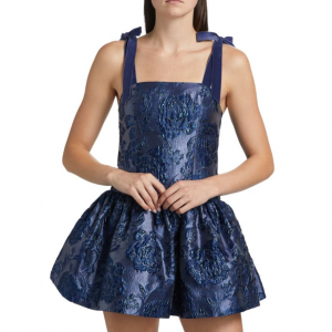 Alice + Olivia Maryann Floral Satin Minidress