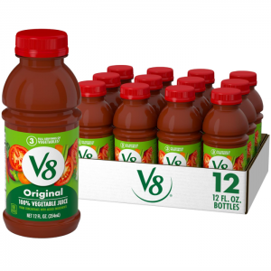 V8 蔬菜汁 100%原味 12瓶装 @ Amazon