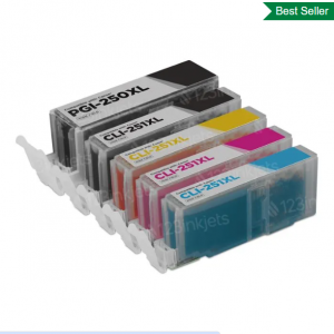 5 件套：佳能 PGI250XL 和 CLI251XL 兼容墨盒