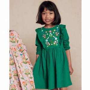 Boden 女童刺绣紧身连衣裙
