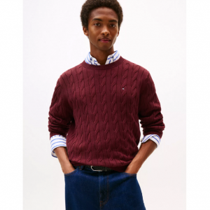 Tommy Hilfiger 麻花针织圆领毛衣