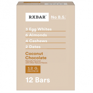 RXBAR 椰子巧克力口味蛋白棒 22oz 12个 @ Amazon