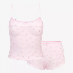 SKIMS Cherry Blossom Tulle Camisole and Shorts Set