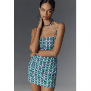 The Ophelia Sleeveless Linen Slim Mini Dress by Maeve