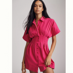 The Tobie Mini Shirt Dress by Exquise