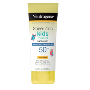 Neutrogena Sheer Zinc Oxide Kids Mineral Sunscreen Lotion Broad Spectrum SPF 50+ 3floz @ Amazon