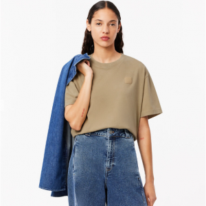 Lacoste 女士超大水洗纯棉T恤