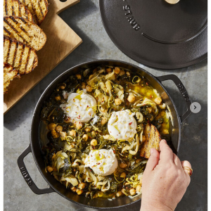 Staub Braisers 3.7 升铸铁圆形炒锅 Chistera,黑色