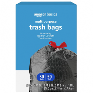 Amazon Basics 多用垃圾袋 30加侖 50隻 @ Amazon