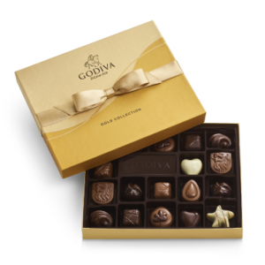 Godiva 什锦巧克力金装礼盒 金丝带 18颗
