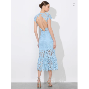 三叶草露背连衣裙