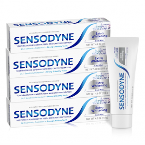 Sensodyne 敏感牙齿美白牙膏 4oz 4支装 @ Amazon
