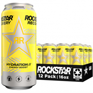 Rockstar 柠檬口味能量饮料 16oz 12罐 @ Amazon
