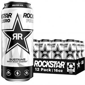 Rockstar Pure Zero 能量饮料 16oz 12瓶 @ Amazon