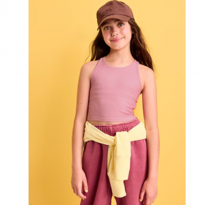 Old Navy PowerSoft 女童长款罗纹运动文胸