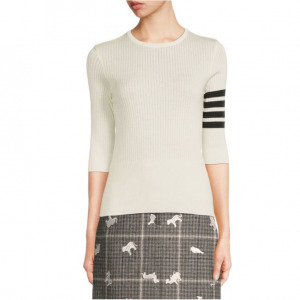 Thom Browne 罗纹真丝混纺上衣