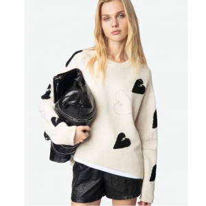 Zadig&Voltaire Markus 米白色水钻毛衣