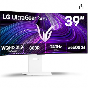 38% off LG 39GX90SA-W 39-inch Ultragear WQHD OLED Curved Gaming Monitor @Amazon