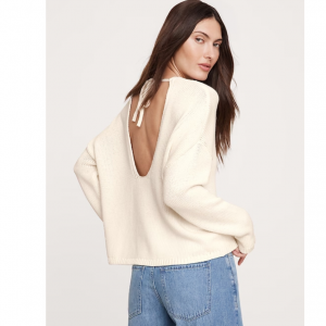 Banana Republic Cotton-Silk Scoop-Back Sweater