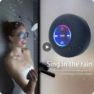 ポータブルワイヤレス Bluetooth スピーカー LED IPX4 防水スピーカー屋外浴室大型吸盤ミニステレオサウンドボックス