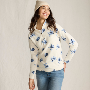 Lands End Anyweather 女士四分之一拉链抓绒套头衫