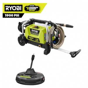 RYOBI 1800 PSI 1.2 GPM Cold Water Electric Pressure Washer with Surface Cleaner @ Home Depot