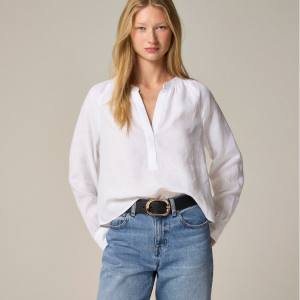 J.Crew Cabana 女士亚麻上衣
