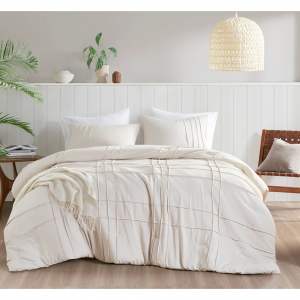 Porter Soft Washed Pleated Comforter Set, Queen