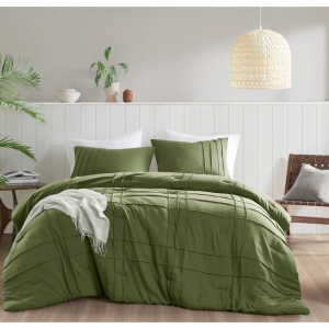 Porter Soft Washed Pleated Comforter Set, Full