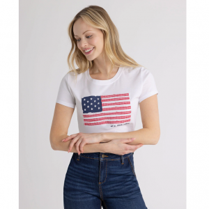 U.S. Polo Assn. Patch Work Flag Scoop T恤