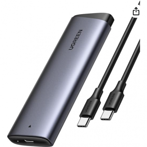 Amazon - UGREEN M.2 NVMe 固态硬盘盒，现价$15.19
