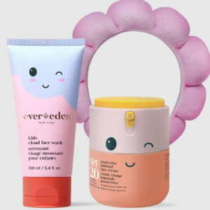 儿童防晒面霜+洁面