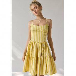 Kimchi Blue Grace 纯棉及膝修身喇叭裙