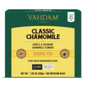 Vahdam Teas Classic Chamomile Herbal Tea Tisane, 100 Count