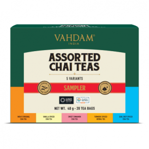 Vahdam Teas Assorted Chai Teas Sampler, 5 Variants