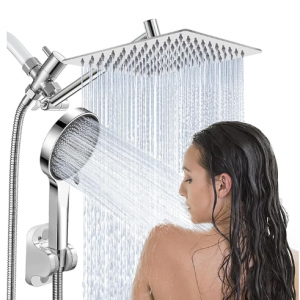 Ashwanth Shower Head,8”Rain Shower Head with Handheld Spray Combo @ Amazon