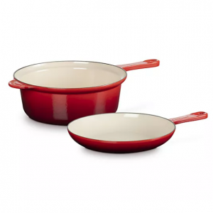 Le Creuset 铸铁 3.75 夸脱平底锅和 9.5 英寸煎锅