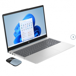 HP 15.6 英寸触控英特尔 4GB RAM 128GB 存储笔记本电脑，配备办公软件和鼠标