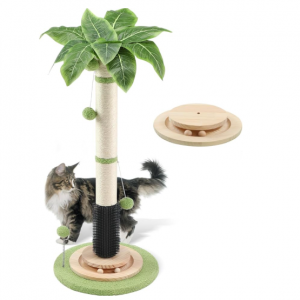 COUNER 39.4'' Tall Cat Scratching Post,3.5 Inch Wide Sisal Rope Scratching Post for Indoor Adults