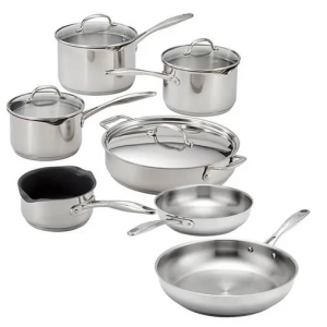 Stellar 7000 Series 7 Piece Draining Saucepan Set with Twin Stainless Steel Frypans @Harts Of Stur