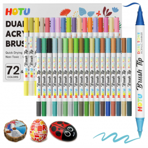 HOTU 72色双头丙烯画笔套装 @ Amazon